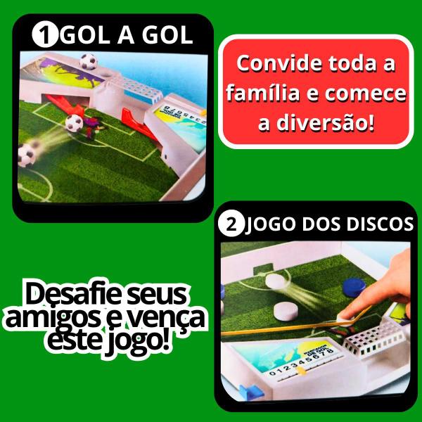 Imagem de Jogo Futebol De Mesa Game Chute 2 Em 1 Mini Gol A Gol Jogo Dos Discos Brinquedo Infantil Brinquemix