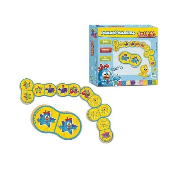 Jogo Galinha Pintadinha Domino Em Madeira - Nig Brinquedos Imagem de Jogo Galinha Pintadinha Domino Em Madeira - Nig Brinquedos