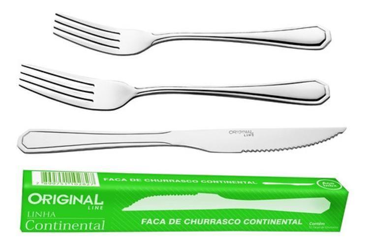 Imagem de Jogo Garfo Faca Inox 36 Peças Bar/Restaurante Bufffet