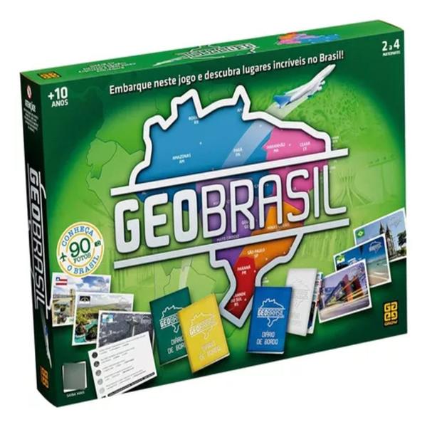 Imagem de Jogo Geobrasil Tabuleiro Geografia Educativo Cartas Grow