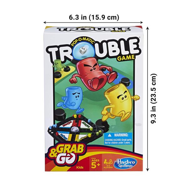 Imagem de Jogo Hasbro Gaming Pop-O-Matic Trouble Grab & Go Travel Size