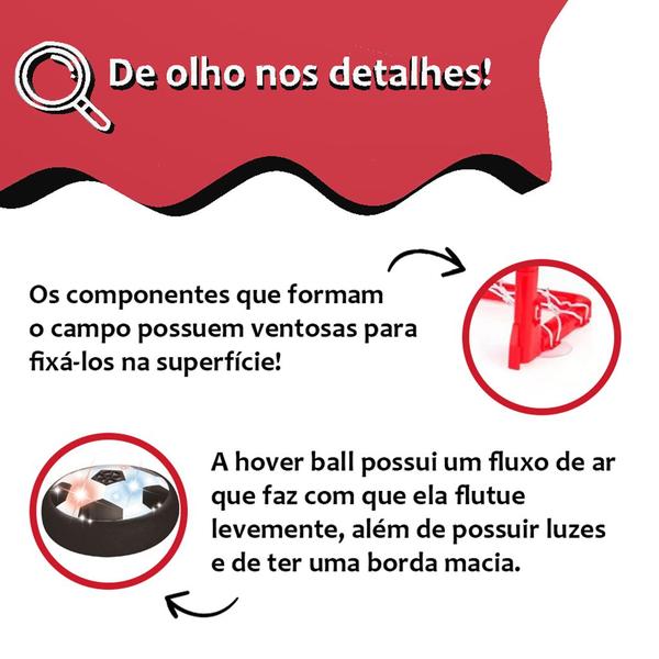 Imagem de Jogo Hover Goal Futebol de Mesa Bola Flutuante C/ Luz - Zoop