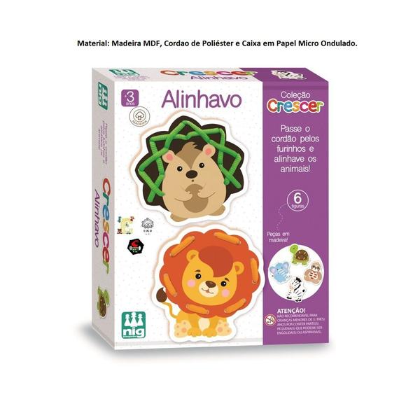 Jogo Infantil Alinhavo Animais Coleção Crescer 0457 - NIG - NIG Brinquedos Imagem de Jogo Infantil Alinhavo Animais Coleção Crescer 0457 - NIG