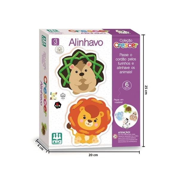 Jogo Infantil Alinhavo Animais Coleção Crescer 0457 - NIG - NIG Brinquedos Imagem de Jogo Infantil Alinhavo Animais Coleção Crescer 0457 - NIG