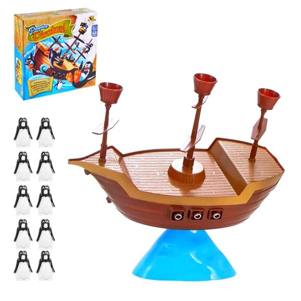 Imagem de Jogo Infantil Barco Pirata de Equilibrar Pinguim Art Brink