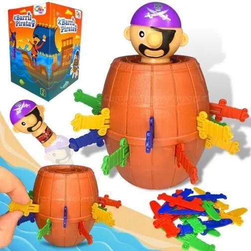 Jogo Infantil Barril Pula Pirata Brinquedo Espadas Grande - Altimar Imagem de Jogo Infantil Barril Pula Pirata Brinquedo Espadas Grande