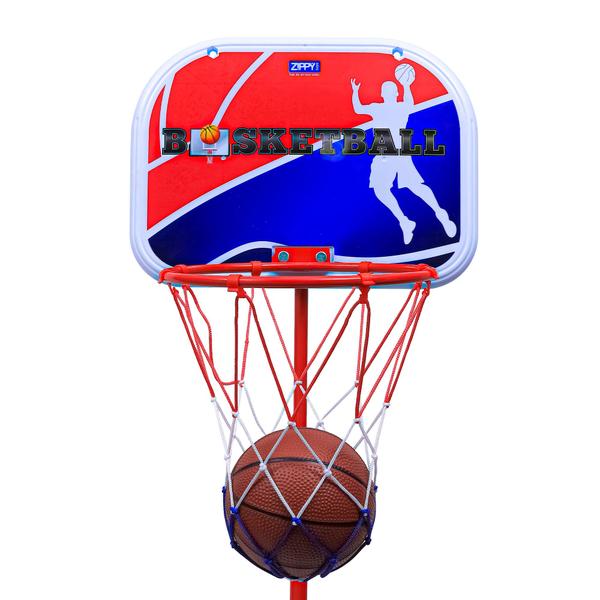 Imagem de Jogo Infantil Cesta De Basquete Com Bomba e Bola Com Aro 8601 - Zippy Toys