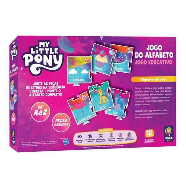 Imagem de Jogo Infantil Educativo do Alfabeto My Little Pony Peças Grandes Mimo Toys - 2510