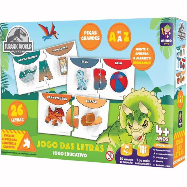Jogo Infantil Educativo Letras Jurassic World Mimo 2049 Imagem de Jogo Infantil Educativo Letras Jurassic World Mimo 2049