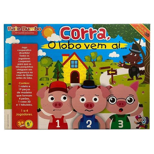 Jogo Infantil Em Madeira Corra, O Lobo Vem Ai.... - Bate Bumbo Imagem de Jogo Infantil Em Madeira Corra, O Lobo Vem Ai....