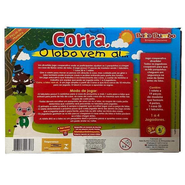 Jogo Infantil Em Madeira Corra, O Lobo Vem Ai.... - Bate Bumbo Imagem de Jogo Infantil Em Madeira Corra, O Lobo Vem Ai....