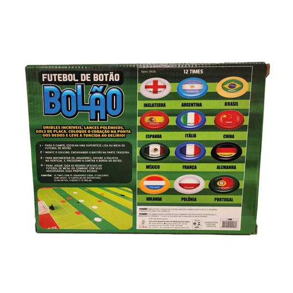 Imagem de Jogo Infantil Futebol de Botão Bolão 12 Times Gulliver - 0456