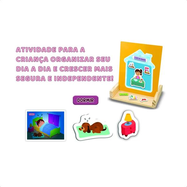 Jogo Infantil Minha Rotina Quadro Magnético Organização Autonomia Confiança Brinquedo Educativo - Nig 0466 - Nig Brinquedos Imagem de Jogo Infantil Minha Rotina Quadro Magnético Organização Autonomia Confiança Brinquedo Educativo - Nig 0466