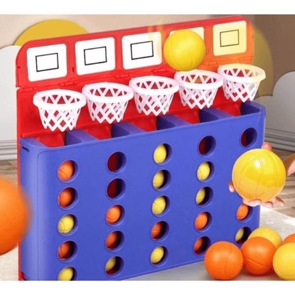 Jogo Infantil Super Basketball Brinquedo Dupla Braskit Imagem de Jogo Infantil Super Basketball Brinquedo Dupla Braskit
