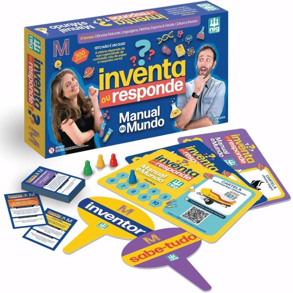 Imagem de Jogo Inventa ou Responde Manual do Mundo Nig Brinquedos