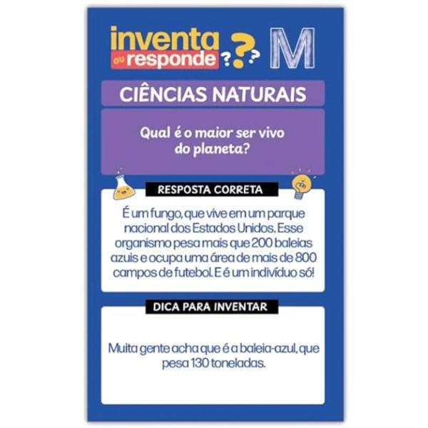 Jogo Inventa ou Responde Manual do Mundo Nig Brinquedos - Estrela Imagem de Jogo Inventa ou Responde Manual do Mundo Nig Brinquedos