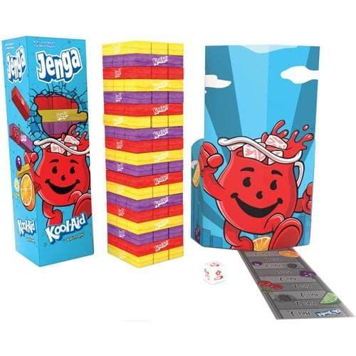 Imagem de Jogo Jenga USAOPOLY Kool-Aid colecionável com 54 blocos