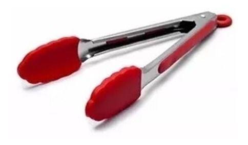 Imagem de Jogo Kit 10 Colheres De Silicone Cabo Inox Utensílios Vermelho