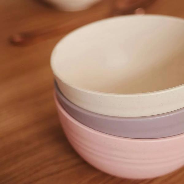 Imagem de Jogo Kit 6 Bowls Pote Tigela Bambu Ecológico Açai Sorvete Sobremesa