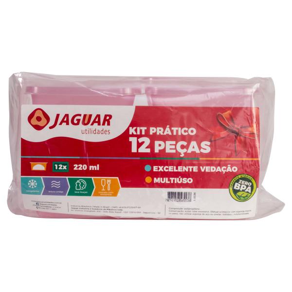 Imagem de Jogo/ Kit Com 12 Potes Retangular Rose 220 Ml 6553 Jaguar