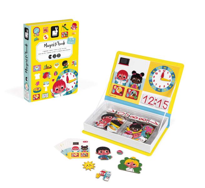 Imagem de Jogo Magnetic Telling Time Janod MagnetiBook 94pc Age 3+