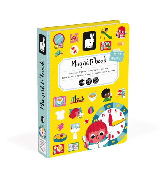 Imagem de Jogo Magnetic Telling Time Janod MagnetiBook 94pc Age 3+