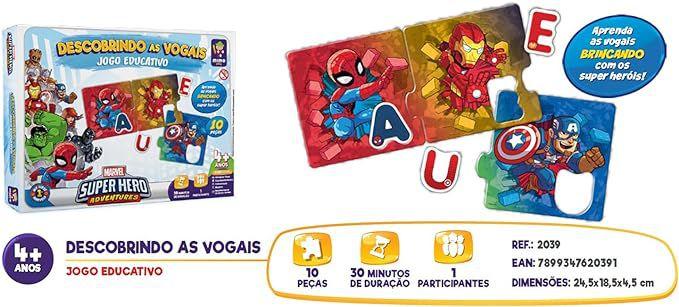 Imagem de Jogo Marvel Descobrindo Vogais