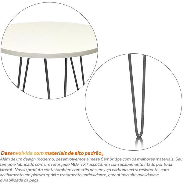 Imagem de Jogo Mesa De Canto Hairpin Leg Madeira Dupla Lateral Decor