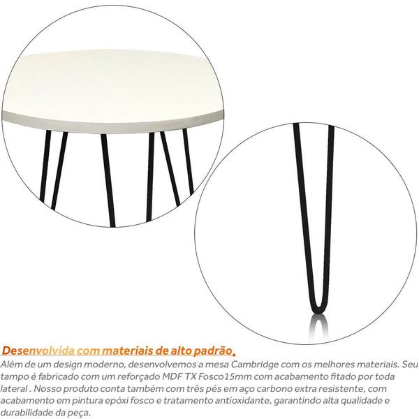 Imagem de Jogo Mesa De Canto Hairpin Leg Madeira Dupla Lateral Decor