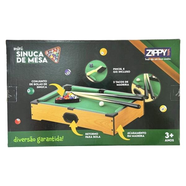 Imagem de Jogo Mesa de Sinuca de Madeira 51cm Zippy Toys - 10347