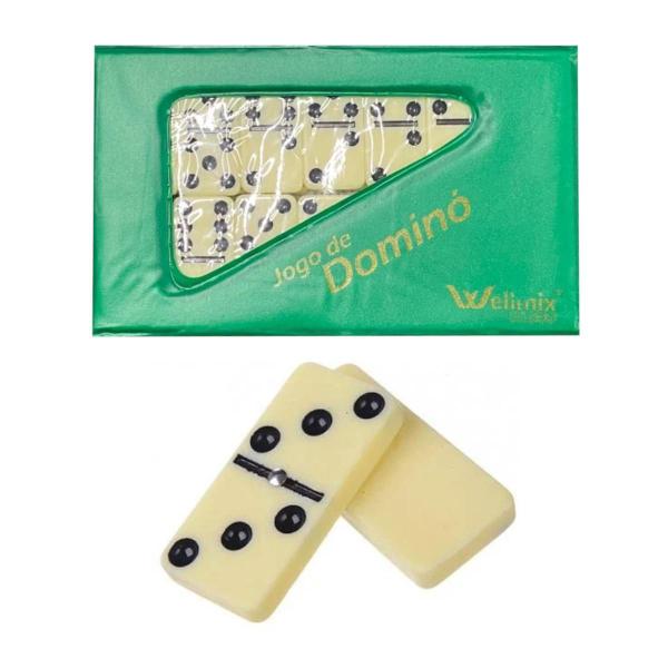 Jogo Mini Dominó De Osso Com 28 Peças Profissional - Wellmix Imagem de Jogo Mini Dominó De Osso Com 28 Peças Profissional
