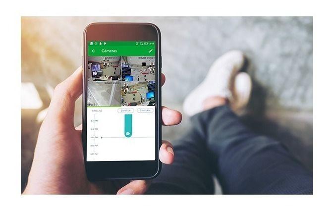 Imagem de Jogo Monitoramento Cameras Segurança Intelbras Via App Dvr 4 Canais e 4 Câmeras Black Internas