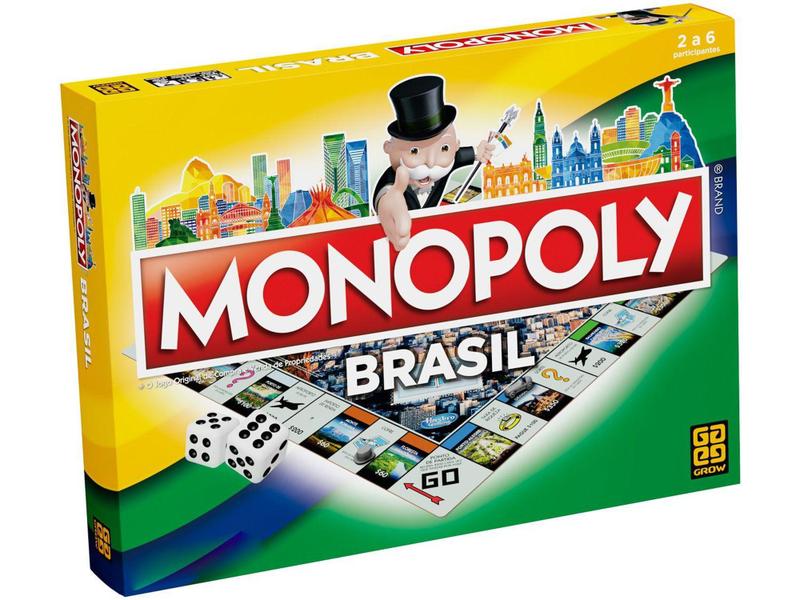 Jogo Monopoly Brasil Tabuleiro Grow Imagem de Jogo Monopoly Brasil Tabuleiro Grow