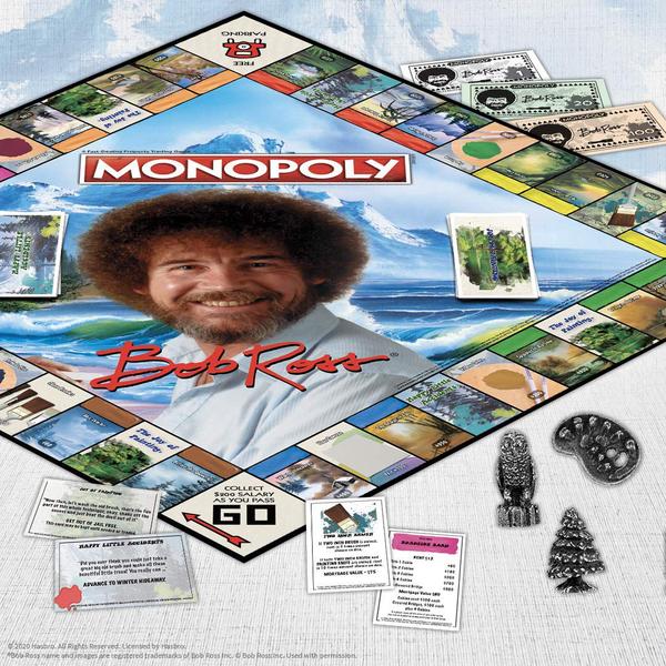 Imagem de Jogo Monopoly USAOPOLY Bob Ross Edition com 6 fichas