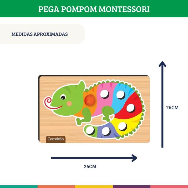 Imagem de Jogo Montessori Atividade Educativa Infantil Pega Pompom Nig