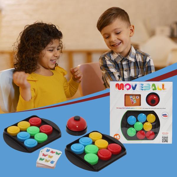 Imagem de Jogo Moveball Com Botões Cartas Divertido 1201 Pakitoys