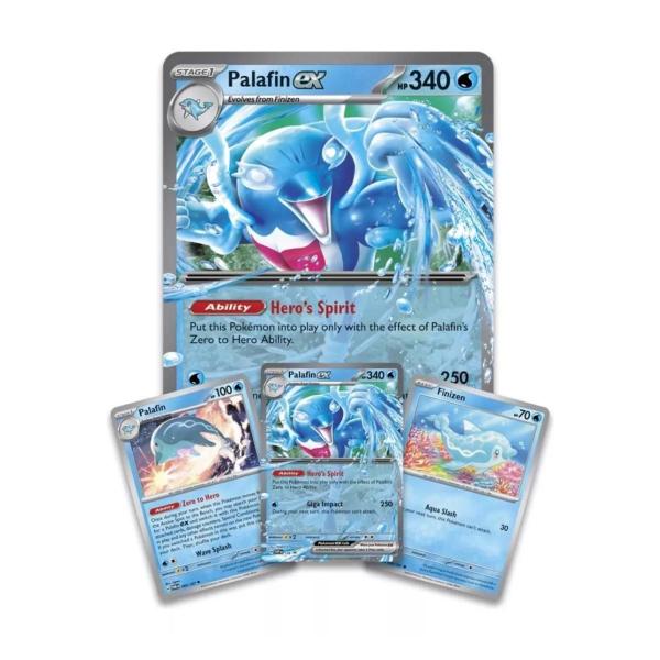 Imagem de Jogo Palafin Ex Estampas Ilustradas Coleção Palafi Pokémon 39 Cartas