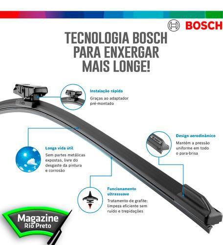 Jogo Palheta Dianteira e Traseira Original Bosch GM Agile 2012 a 2014 Imagem de Jogo Palheta Dianteira e Traseira Original Bosch GM Agile 2012 a 2014