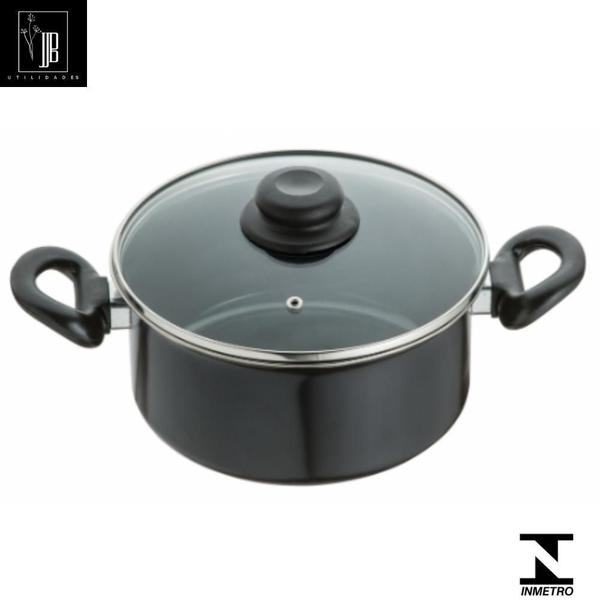 Imagem de Jogo Panelas 3 Pçs Preto Indução Cooktop Elétrico Á Gás