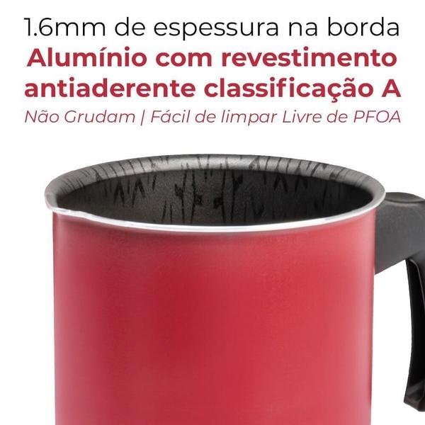 Imagem de Jogo Panelas Antiaderente Brinox Anis Vermelho Borgonha 8