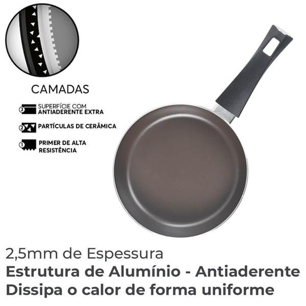 Imagem de Jogo Panelas Antiaderente Ceramic Life Essence Champanhe 5