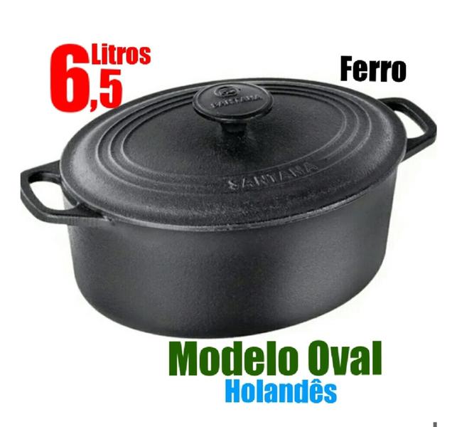 Imagem de Jogo Panelas Ferro  Oval Holandês Entrega Rápida