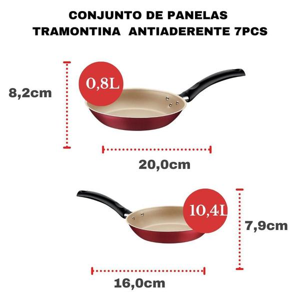 Jogo Panelas Tramontina Turim 7 Pçs Imagem de Jogo Panelas Tramontina Turim 7 Pçs