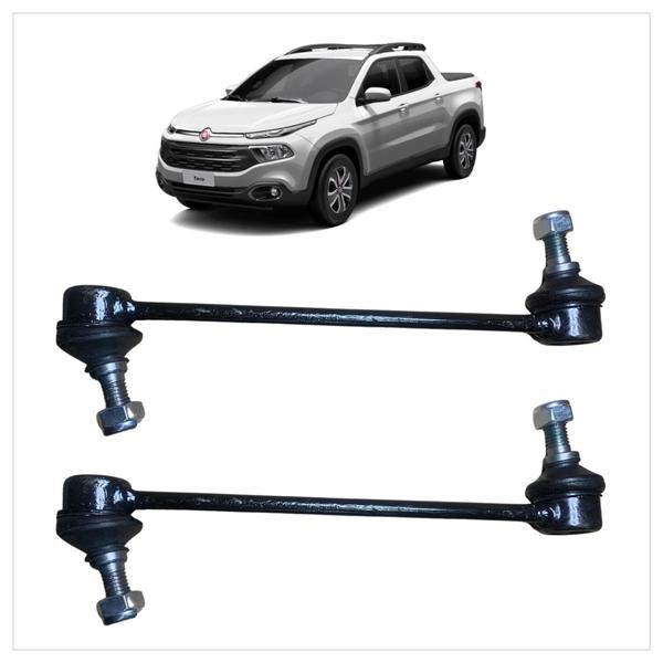 Imagem de Jogo Par Bieletas Adaptadora Elevar Fiat Toro Reforçado Aço