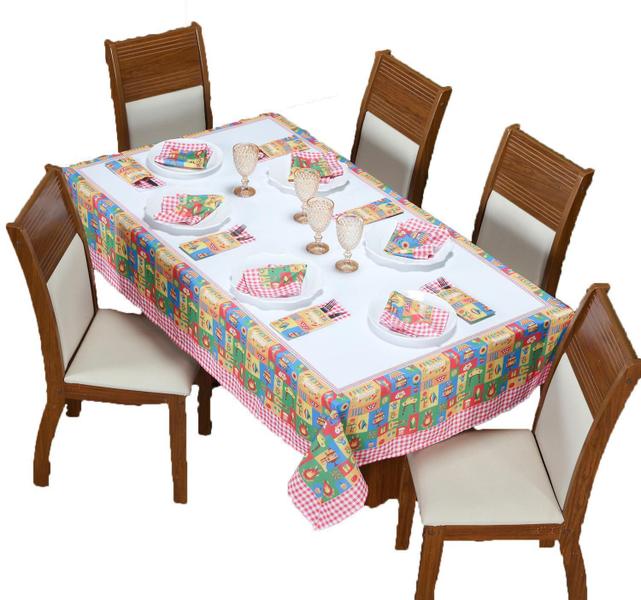 Imagem de Jogo Para Mesa Posta Decorativo 13 Peças Festa Junina