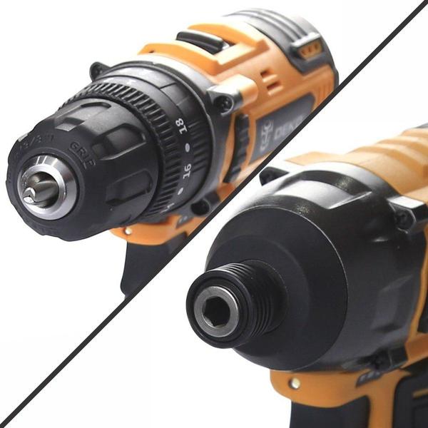 Jogo Parafusadeira Furadeira 3/8 Pol. 12V e Chave de Impacto