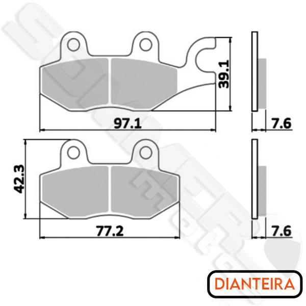 Imagem de Jogo Pastilha de Freio Dianteiro + Traseiro Cb 300 R C/ Abs Fischer