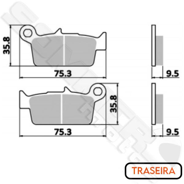 Imagem de Jogo Pastilha de Freio Dianteiro + Traseiro Nx 400 Falcon Vl Brakes