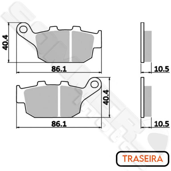 Imagem de Jogo Pastilha de Freio Dianteiro + Traseiro Yamaha Xj6 600 2009 A 2015 Vl Brakes