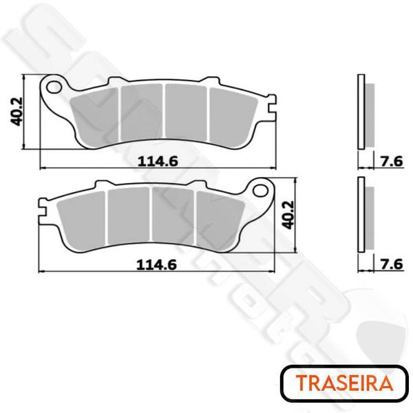 Imagem de Jogo Pastilha De Freio Gl 1800 Gold Wing 2001... Em Diante